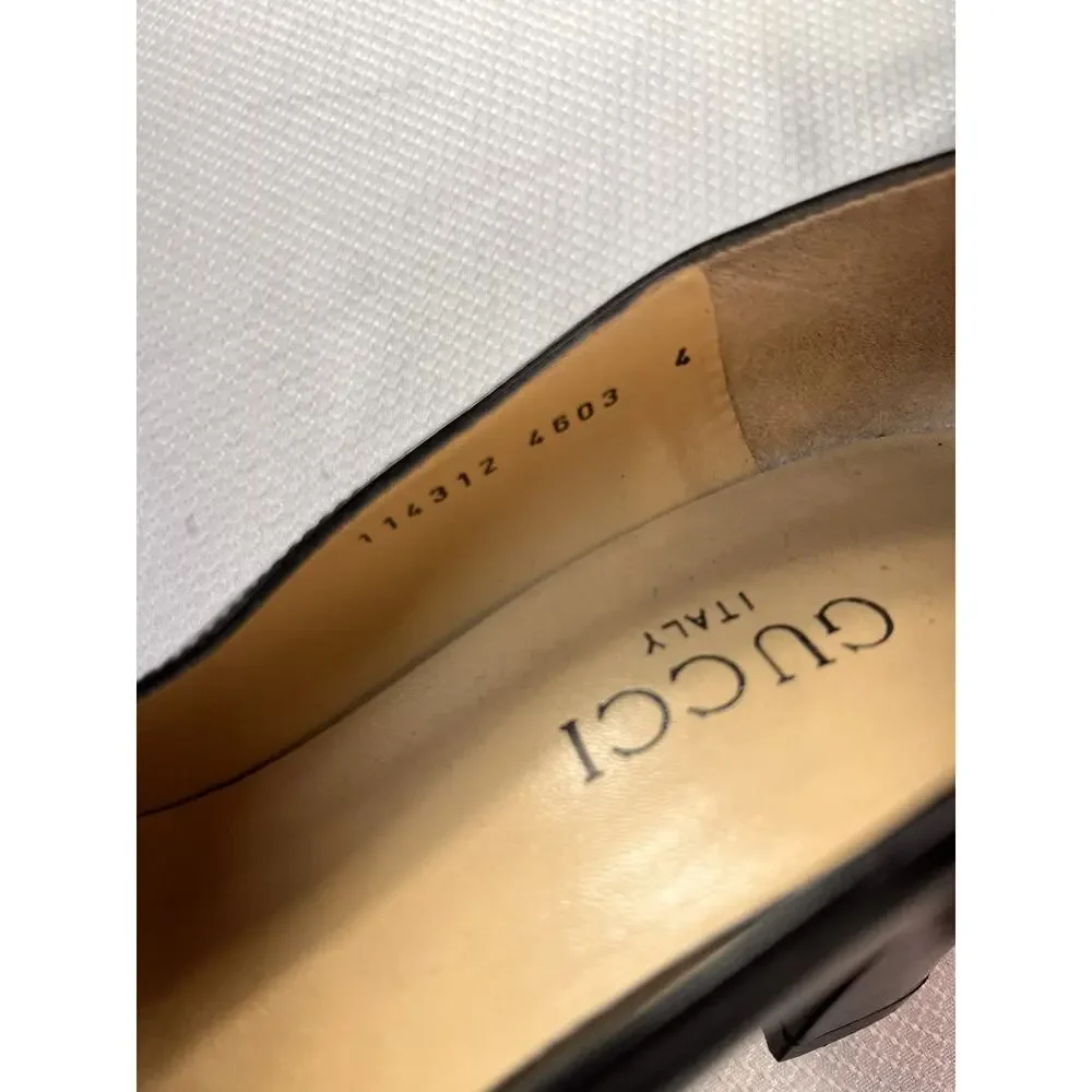 Gucci Size 4‎ Women's Square Toe Leather Pumps in Black - Picture 10 of 11